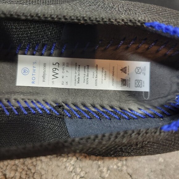 Rothy's The Loafer Black Solid Round Toe Slip On Flat Shoes Womens Size 9.5 - Picture 9 of 13